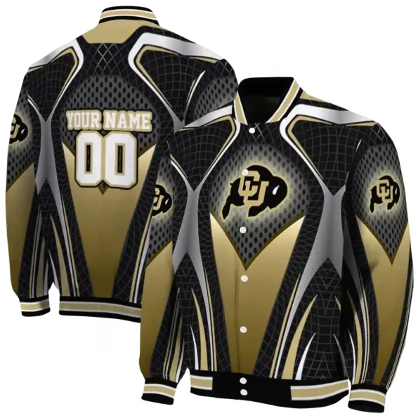 custom colorado buffaloes mesh chest black varsity jacket fashion forward.webp