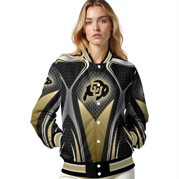 custom colorado buffaloes mesh chest black varsity jacket latest model.webp