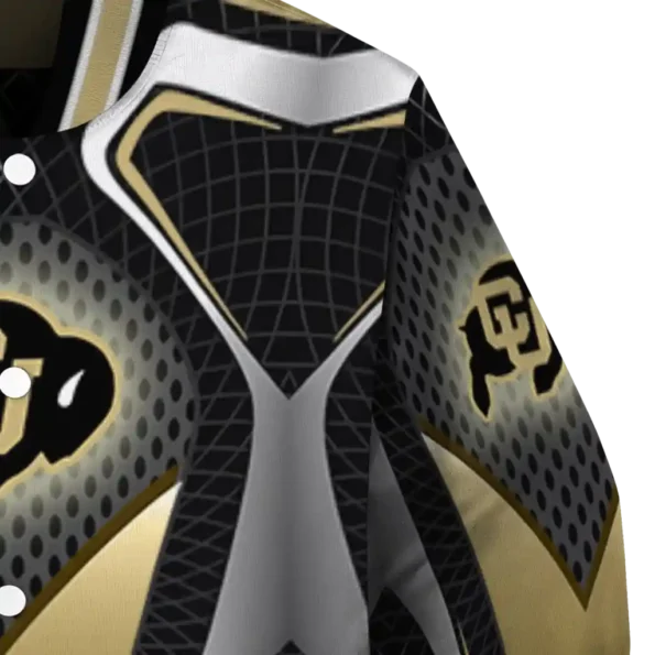 custom colorado buffaloes mesh chest black varsity jacket premium grade.webp