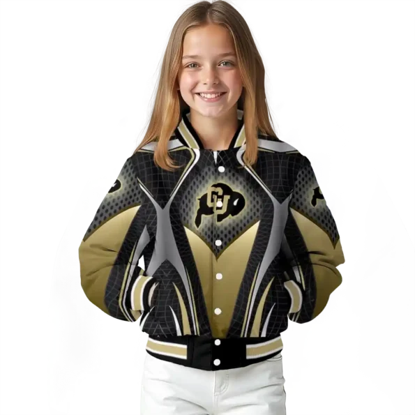custom colorado buffaloes mesh chest black varsity jacket top rated.webp