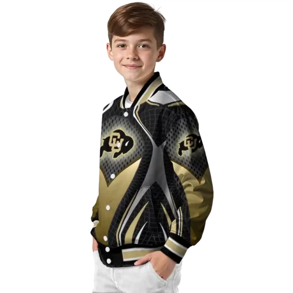 custom colorado buffaloes mesh chest black varsity jacket trendy.webp