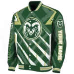 custom colorado state rams chevron angles green varsity jacket best selling.webp