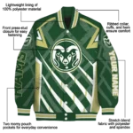 custom colorado state rams chevron angles green varsity jacket best selling.webp