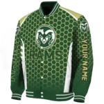 custom colorado state rams hexagon grid green varsity jacket best selling.webp