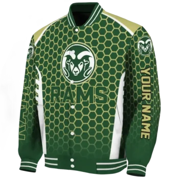 custom colorado state rams hexagon grid green varsity jacket best selling.webp