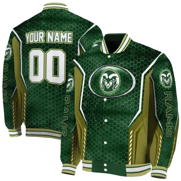 custom colorado state rams power plate green varsity jacket fashion forward.webp