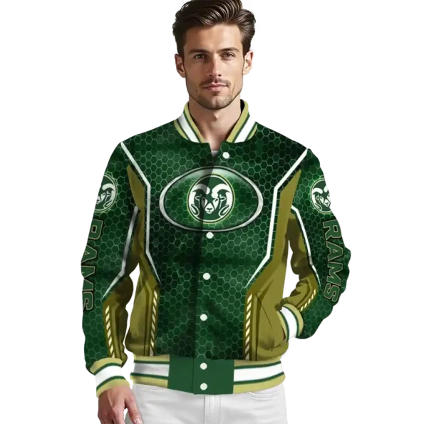 custom colorado state rams power plate green varsity jacket high quality.webp