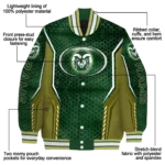 custom colorado state rams power plate green varsity jacket best selling.webp