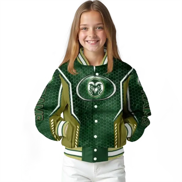 custom colorado state rams power plate green varsity jacket top rated.webp
