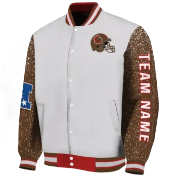 custom cornell big red speckled arms red gray varsity jacket best selling.webp