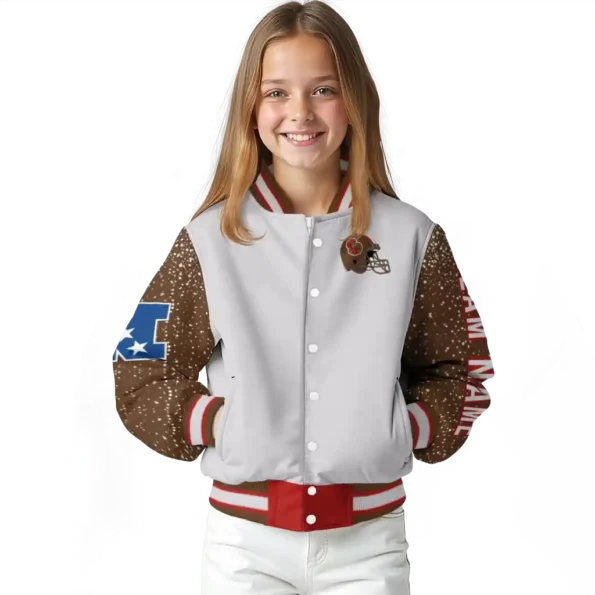custom cornell big red speckled arms red gray varsity jacket top rated.webp