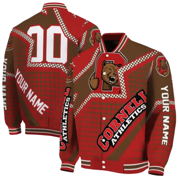 custom cornell big red star burst red varsity jacket fashion forward.webp