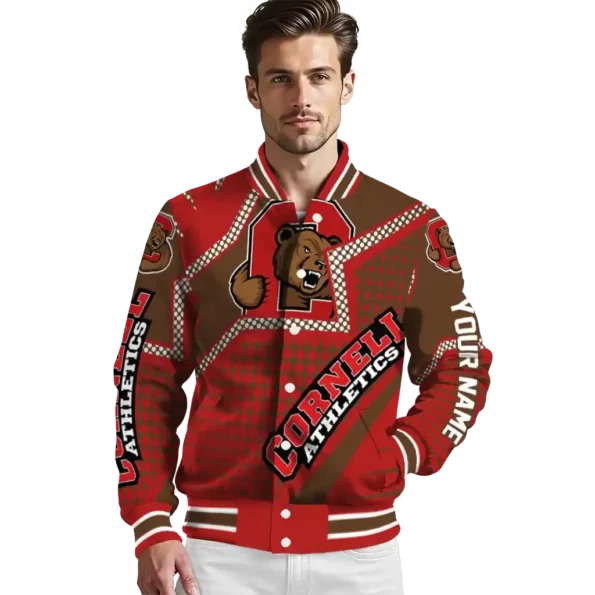 custom cornell big red star burst red varsity jacket high quality.webp