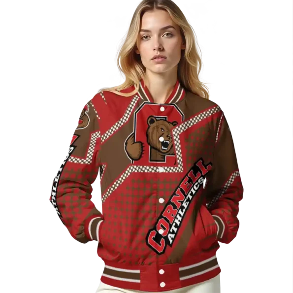 custom cornell big red star burst red varsity jacket latest model.webp