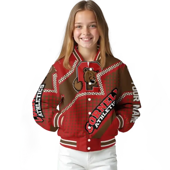 custom cornell big red star burst red varsity jacket top rated.webp