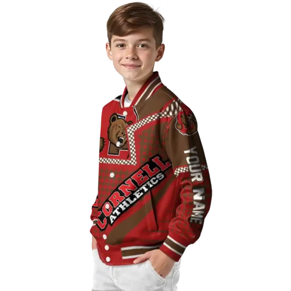 custom cornell big red star burst red varsity jacket trendy.webp