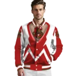 custom cornell big red v stripes red white varsity jacket best selling.webp
