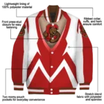 custom cornell big red v stripes red white varsity jacket best selling.webp