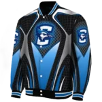 custom creighton bluejays mesh chest white black varsity jacket best selling.webp
