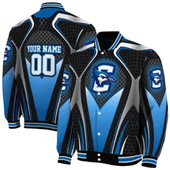 custom creighton bluejays mesh chest white black varsity jacket fashion forward.webp