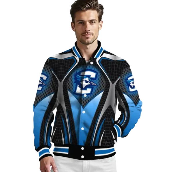 custom creighton bluejays mesh chest white black varsity jacket high quality.webp