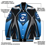custom creighton bluejays mesh chest white black varsity jacket best selling.webp
