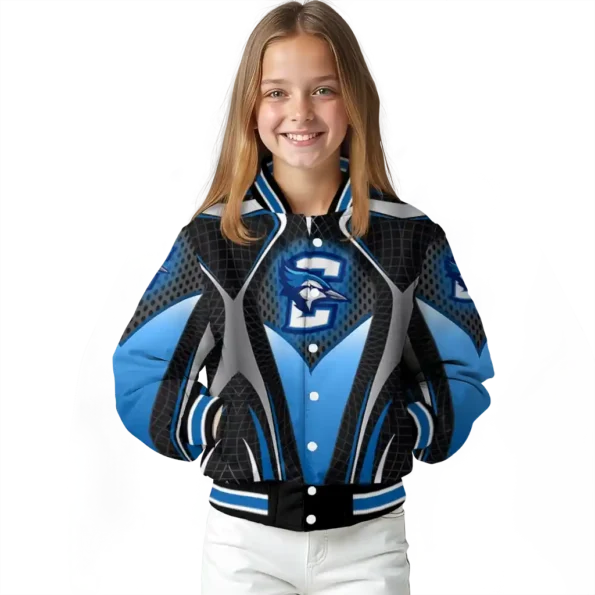 custom creighton bluejays mesh chest white black varsity jacket top rated.webp