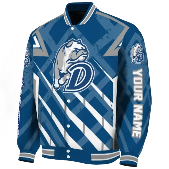 custom drake bulldogs chevron angles blue varsity jacket best selling.webp