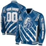 custom drake bulldogs chevron angles blue varsity jacket best selling.webp