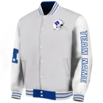custom duke blue devils speckled arms blue gray varsity jacket best selling.webp