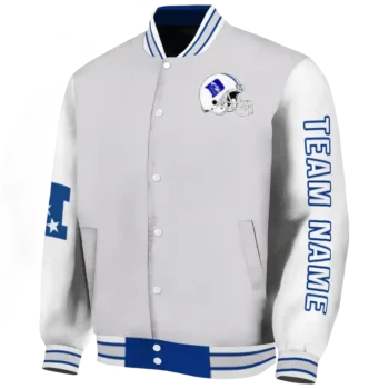 custom duke blue devils speckled arms blue gray varsity jacket best selling.webp