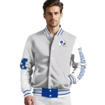 custom duke blue devils speckled arms blue gray varsity jacket best selling.webp