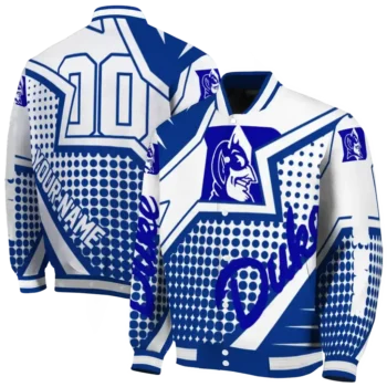 custom duke blue devils star burst blue varsity jacket fashion forward.webp