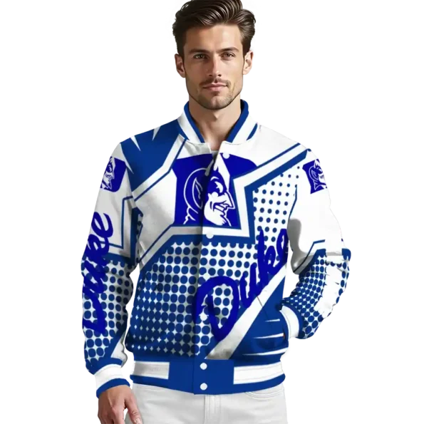 custom duke blue devils star burst blue varsity jacket high quality.webp