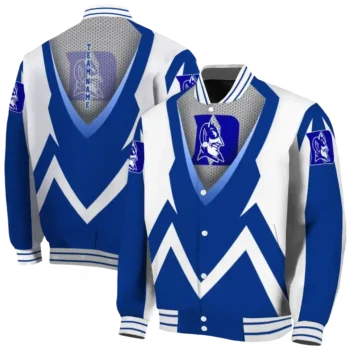 custom duke blue devils v stripes blue white varsity jacket fashion forward.webp