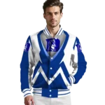 custom duke blue devils v stripes blue white varsity jacket best selling.webp