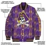 custom east carolina pirates bolt stripe purple varsity jacket best selling.webp