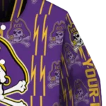 custom east carolina pirates bolt stripe purple varsity jacket best selling.webp