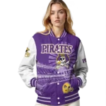 custom east carolina pirates ferris arena purple white varsity jacket best selling.webp