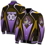 custom east carolina pirates mesh chest gold black varsity jacket best selling.webp