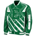 custom eastern michigan eagles chevron angles green varsity jacket best selling.webp