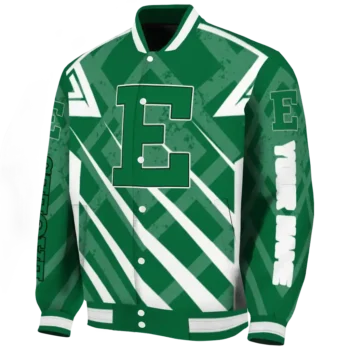 custom eastern michigan eagles chevron angles green varsity jacket best selling.webp