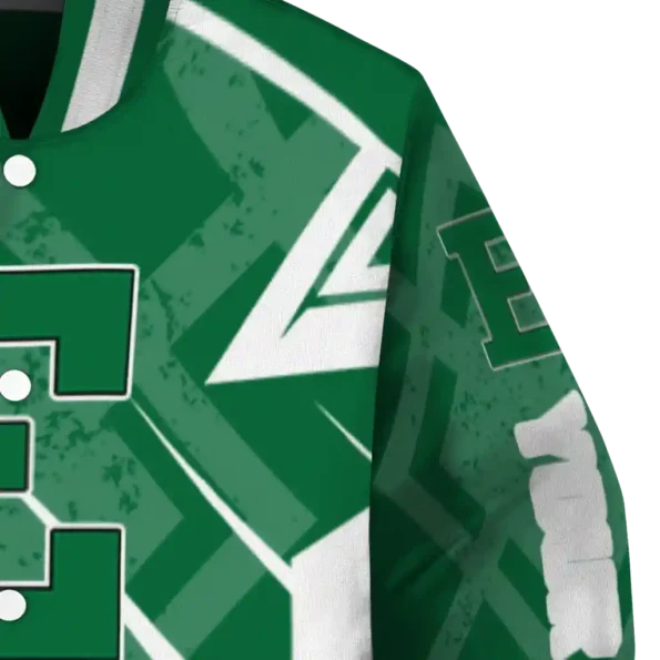 custom eastern michigan eagles chevron angles green varsity jacket premium grade.webp