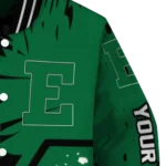 custom eastern michigan eagles hexagon cluster green black varsity jacket best selling.webp