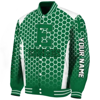 custom eastern michigan eagles hexagon grid green varsity jacket best selling.webp