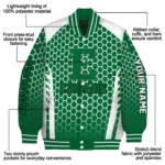 custom eastern michigan eagles hexagon grid green varsity jacket best selling.webp