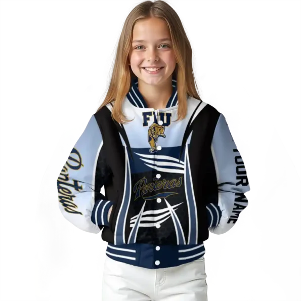 custom fiu panthers mesh effect blue black varsity jacket top rated.webp