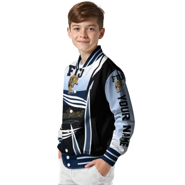 custom fiu panthers mesh effect blue black varsity jacket trendy.webp