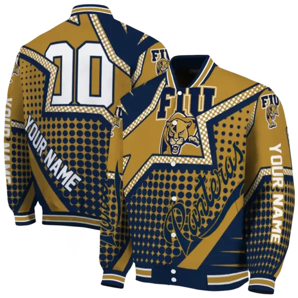 custom fiu panthers star burst blue varsity jacket fashion forward.webp