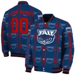 custom florida atlantic owls bolt stripe blue varsity jacket best selling.webp